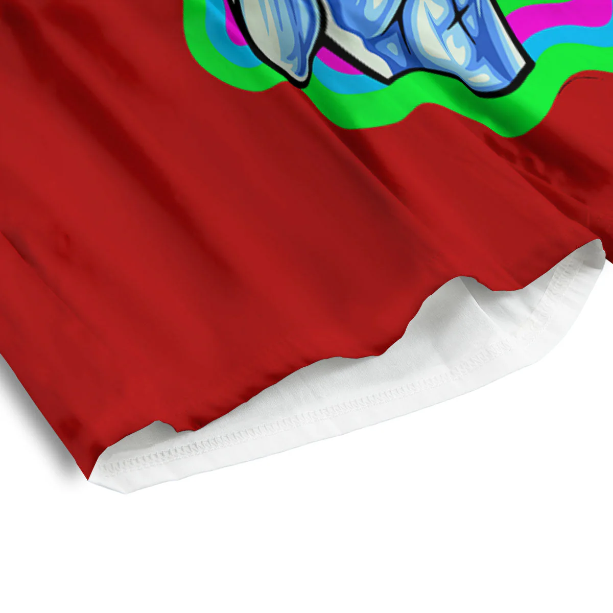 Trippy Alien Crazy Print Men's Athletic Shorts - Image 4
