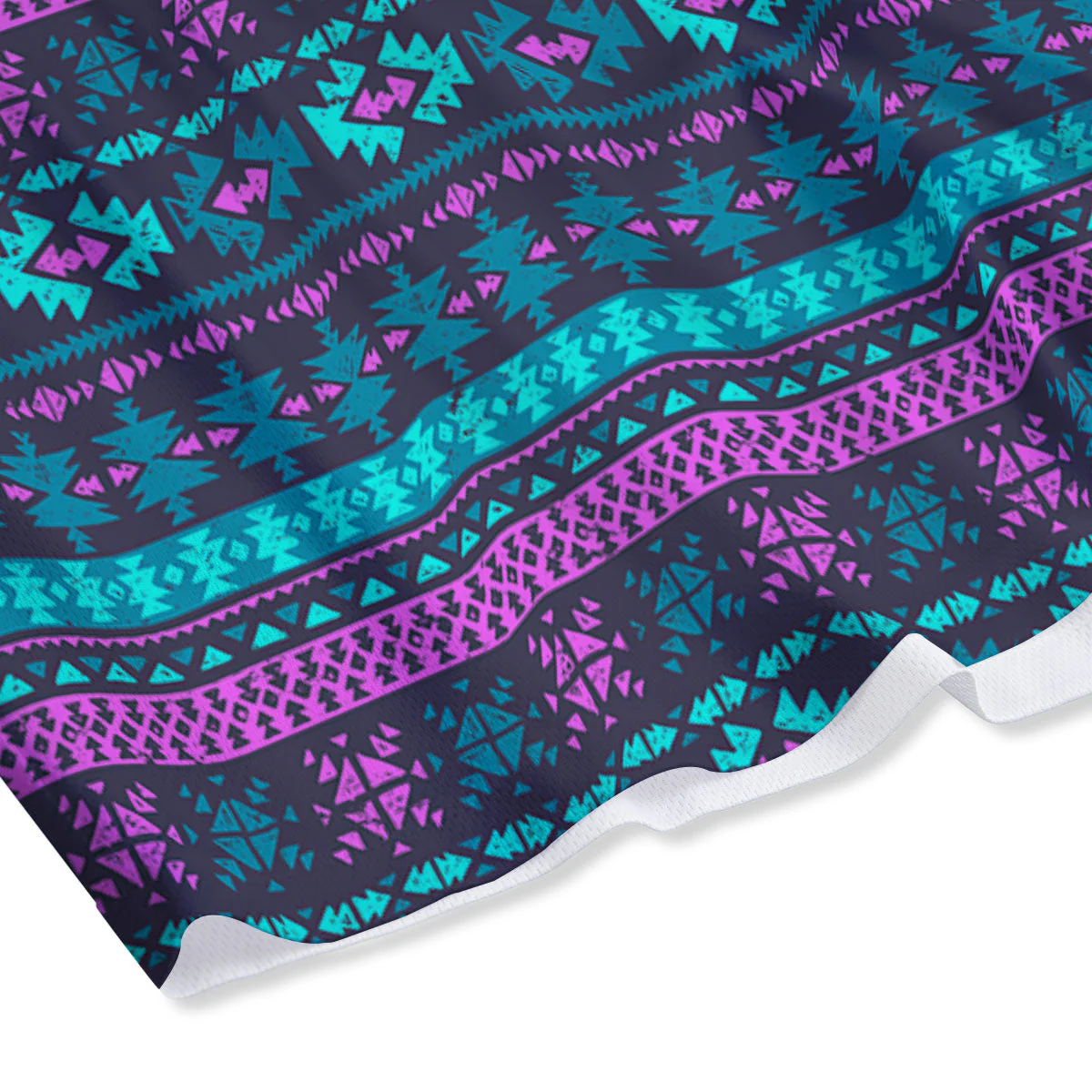 Trippy Ethnic Aztec Print Mesh Shorts - Image 4