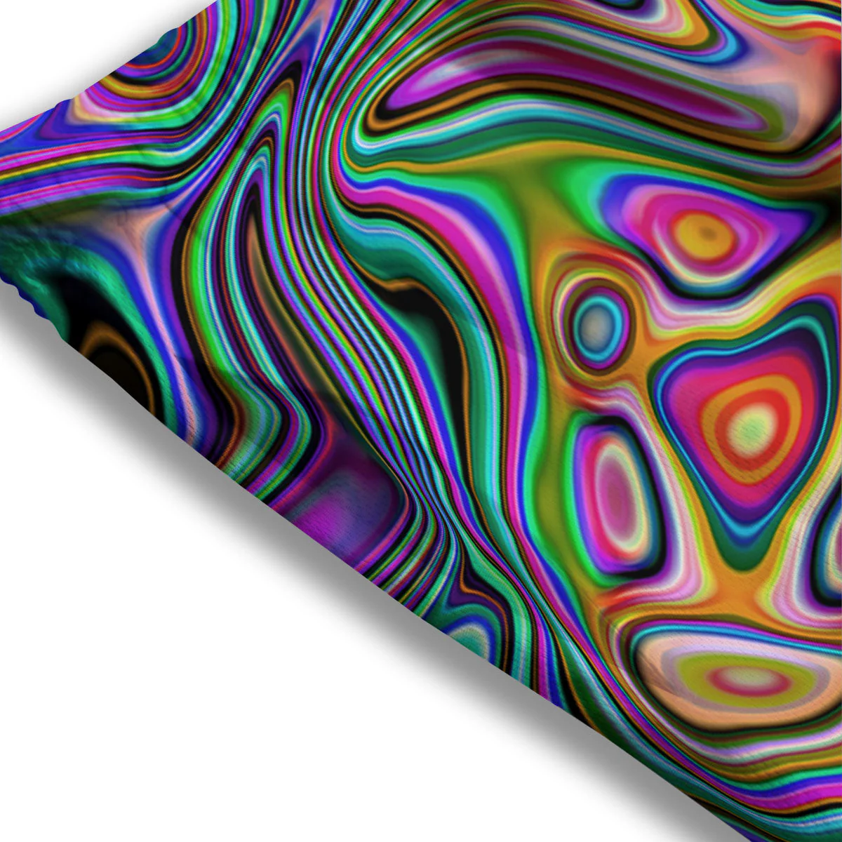 Trippy Liquid Holographic Print Mesh Shorts - Image 3