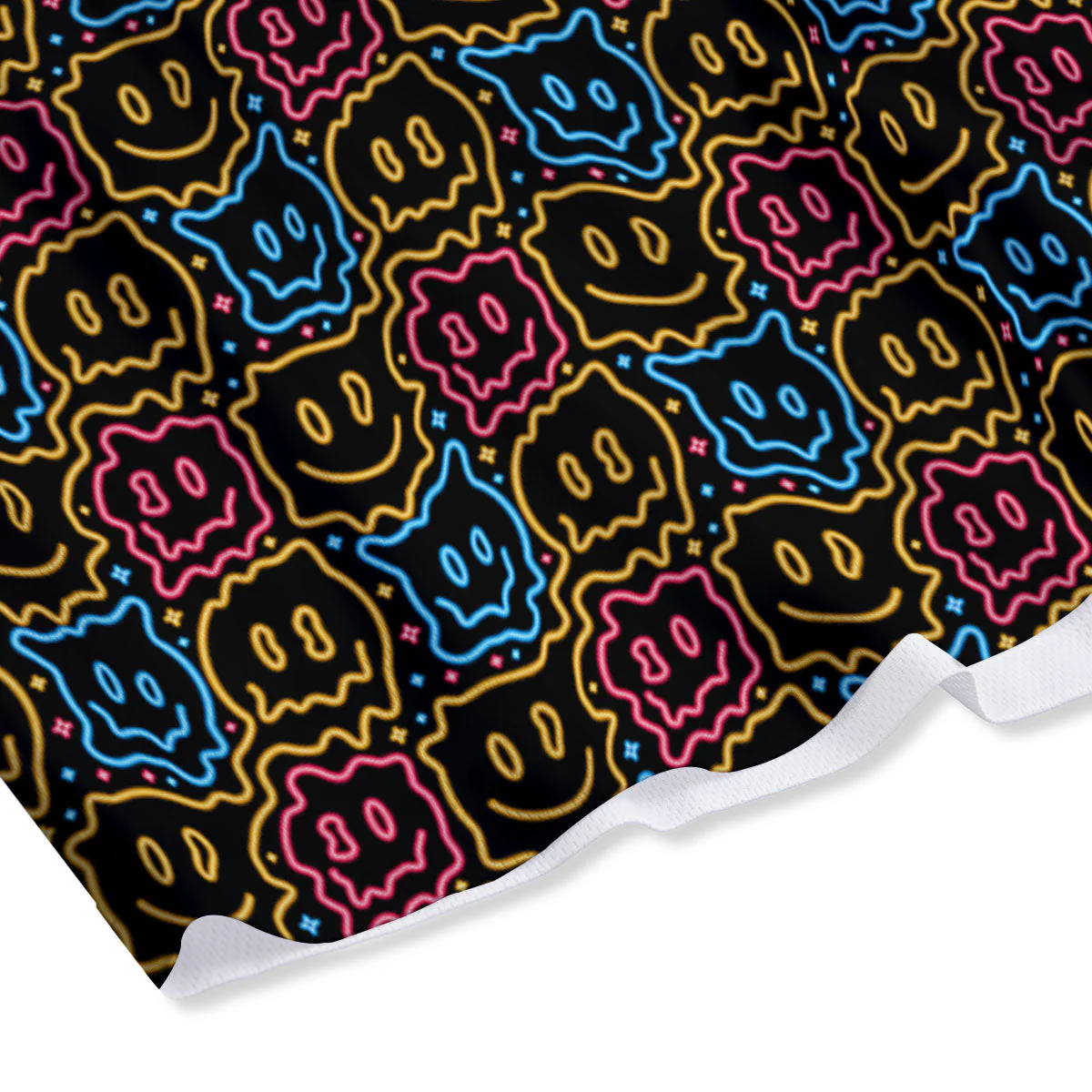 Trippy Neon Psychedelic Print Mesh Shorts - Image 4