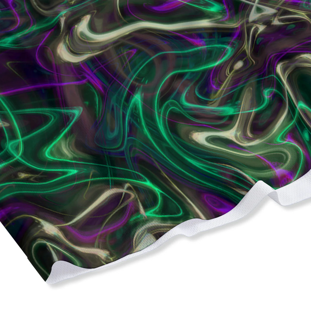 Trippy Smoke Psychedelic Print Mesh Shorts - Image 4