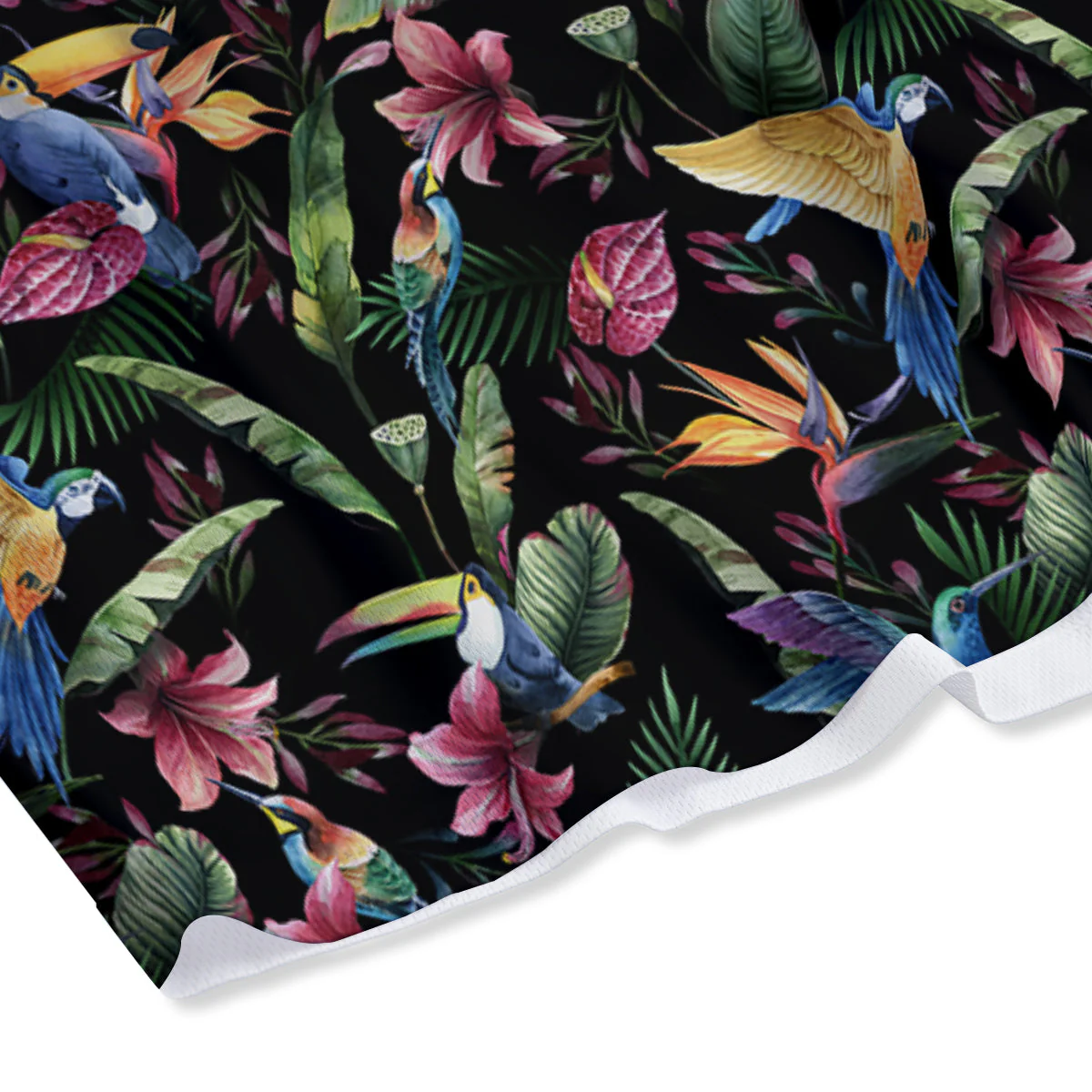 Tropical Aloha Hawaiian Print Pattern Mesh Shorts - Image 4