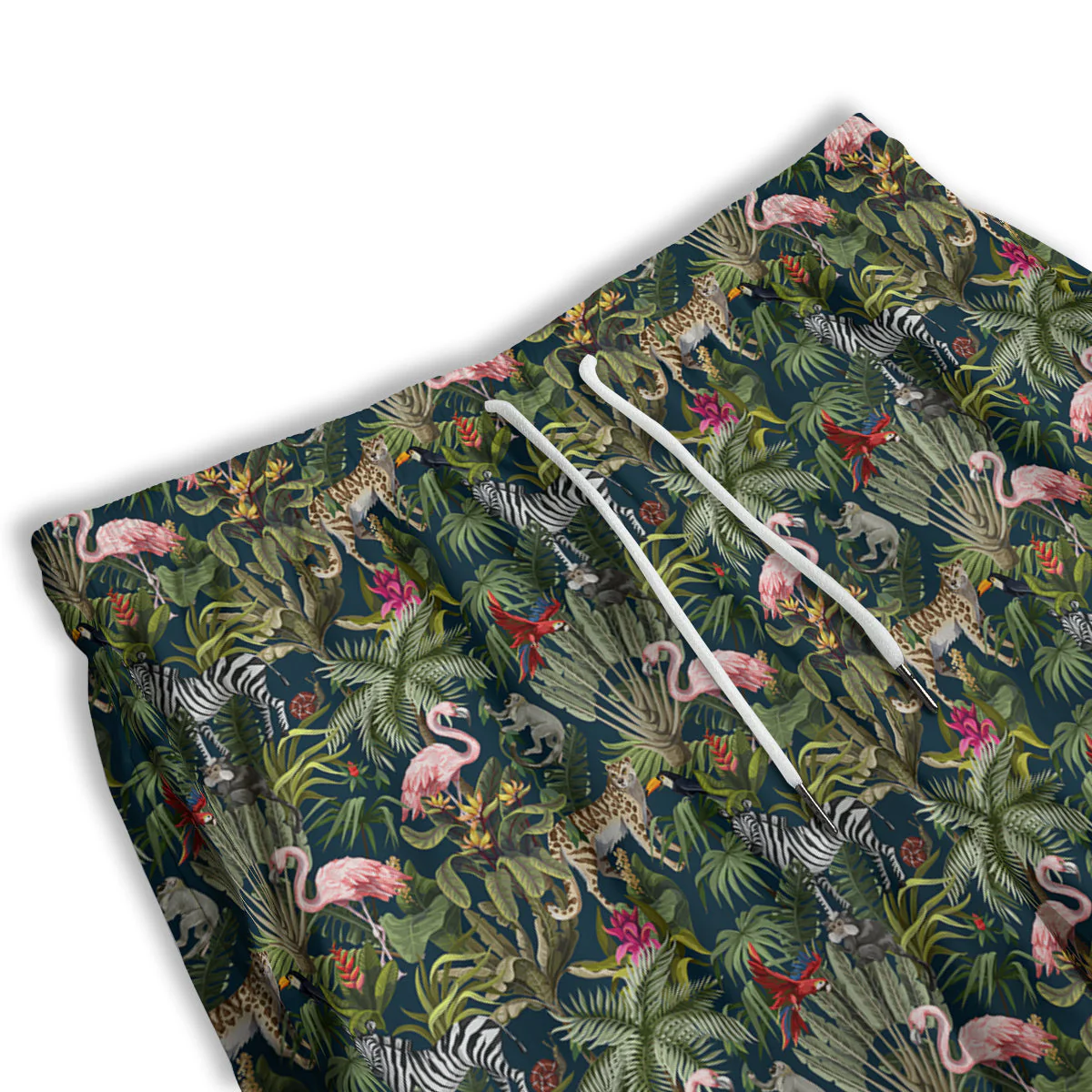 Tropical Cartoon Print Pattern Men's Athletic Shorts - Image 3