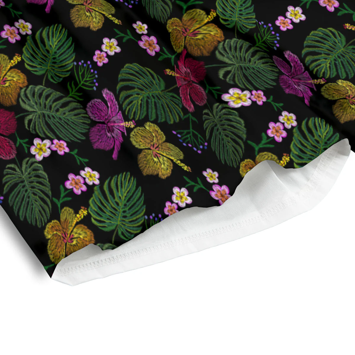 Tropical Embroidery Print Pattern Men's Athletic Shorts - Image 4