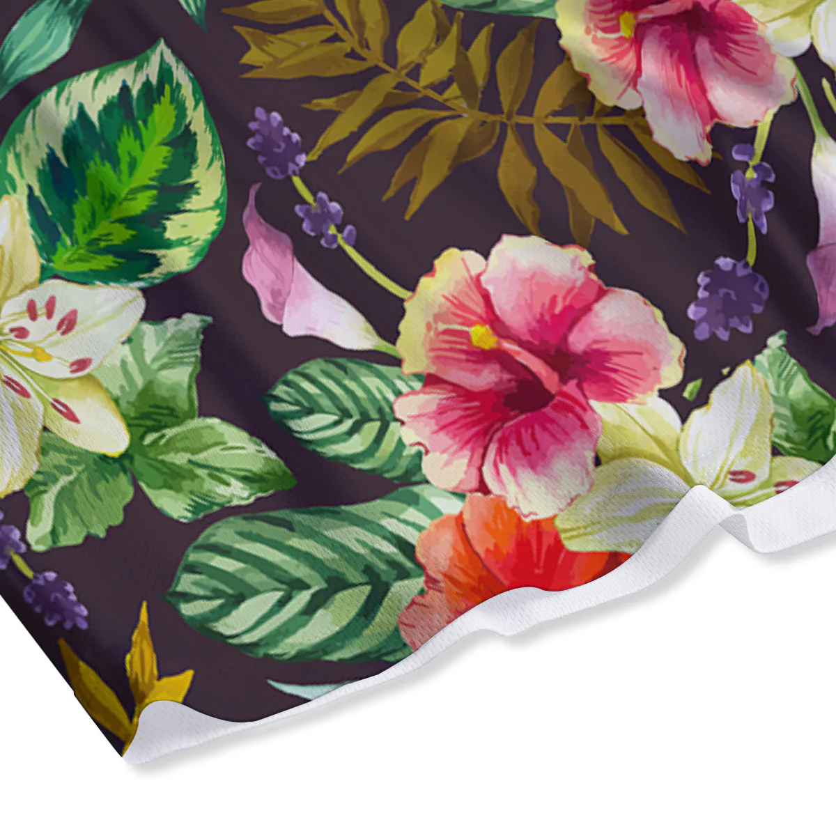 Tropical Hawaii Colorful Print Pattern Mesh Shorts - Image 4