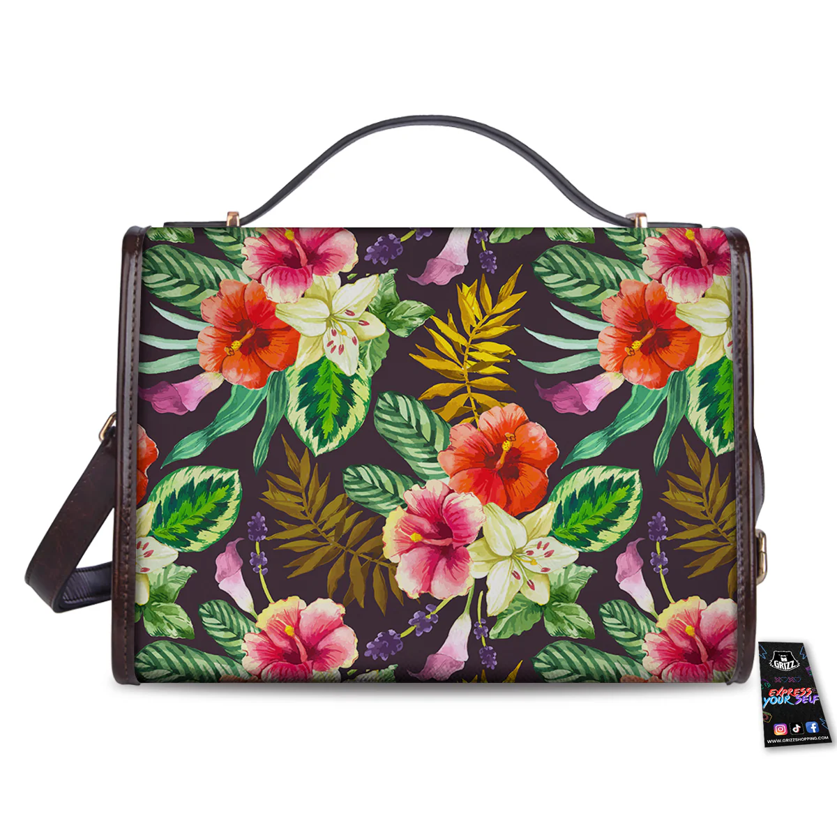 Tropical Hawaii Colorful Print Pattern Women's Satchel Bag - Image 2