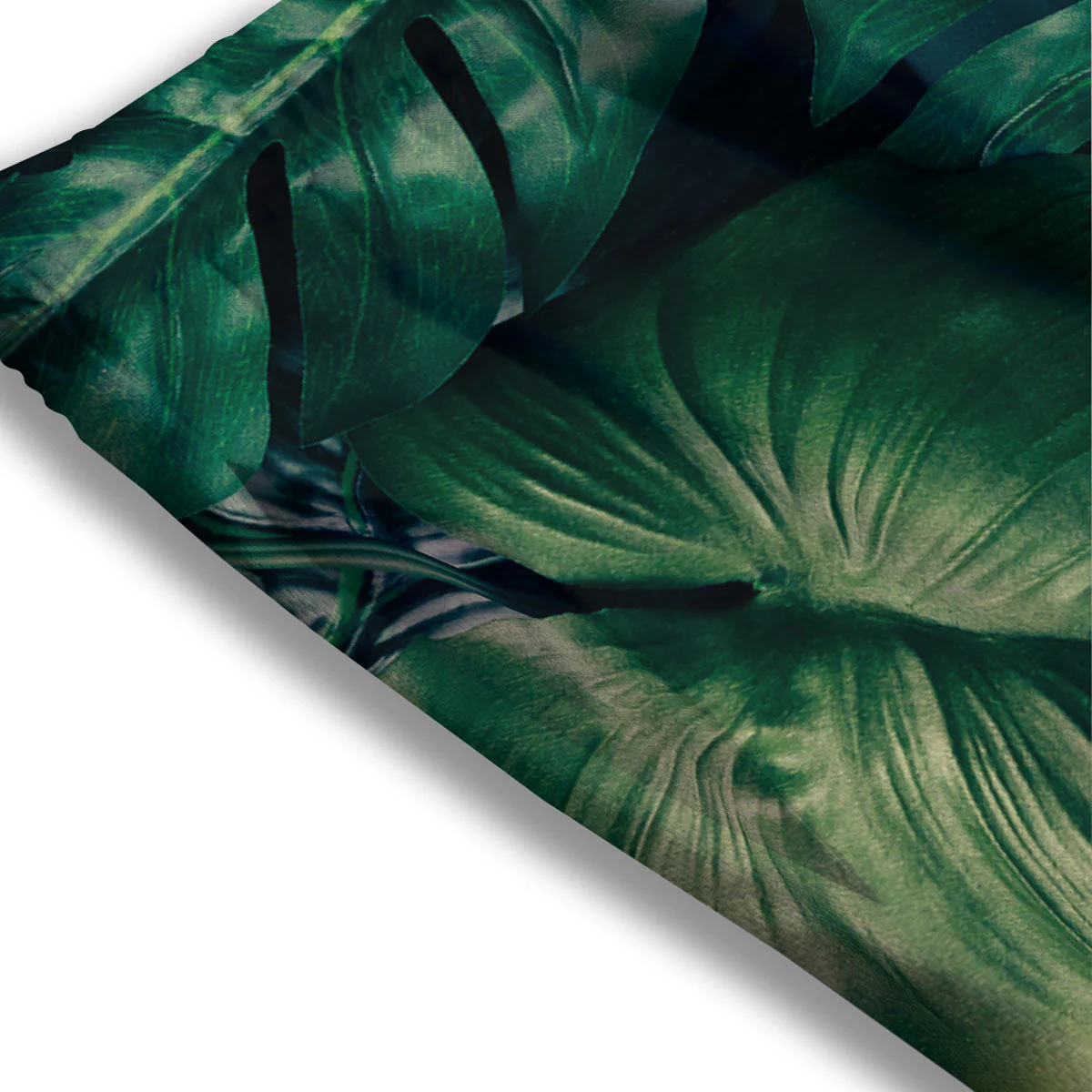 Tropical Leaf Natural Print Mesh Shorts - Image 3