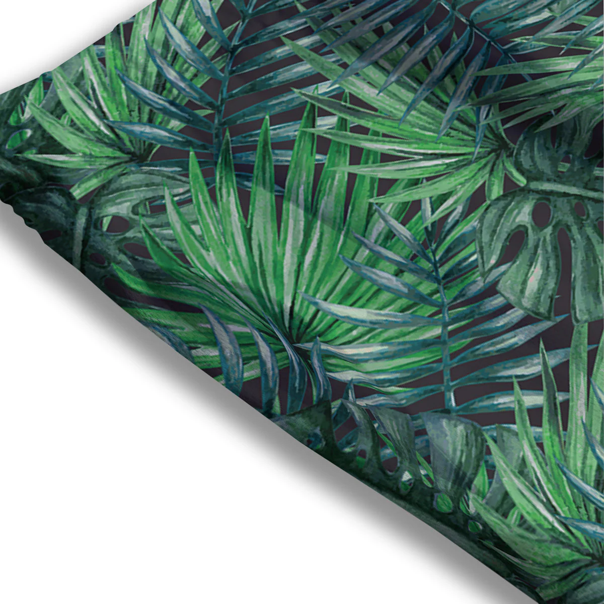 Tropical Leaf Watercolor Print Pattern Mesh Shorts - Image 3