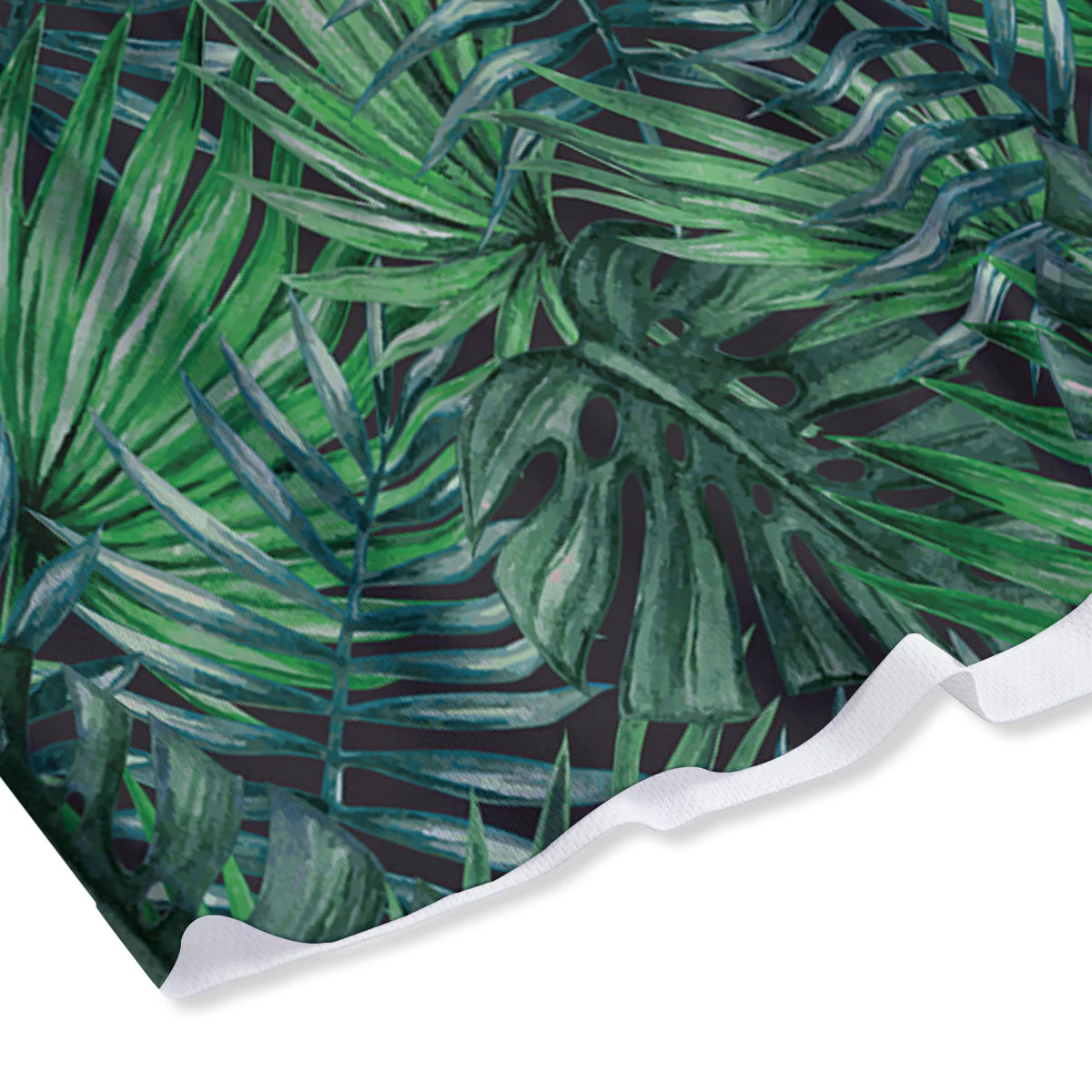 Tropical Leaf Watercolor Print Pattern Mesh Shorts - Image 4