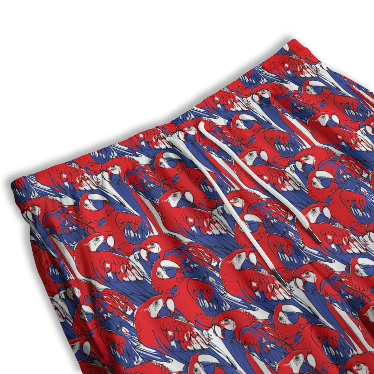 Tropical Parrot Print Pattern Men's Athletic Shorts - Image 3
