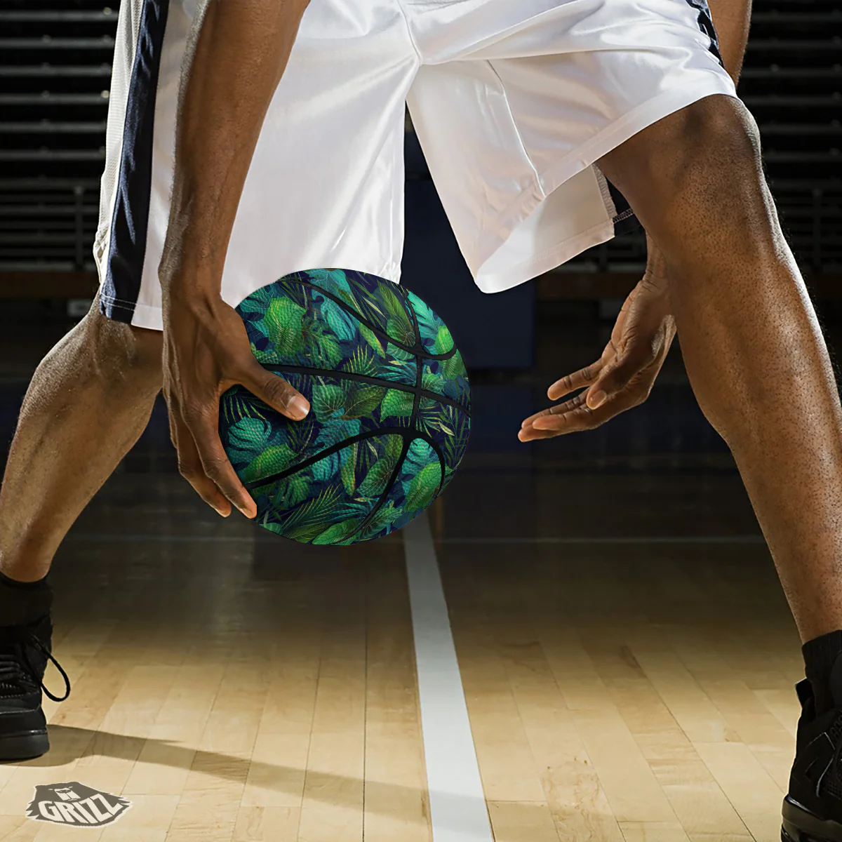 Tropical Plants Hawaiian Print Pattern Basketball - Image 3