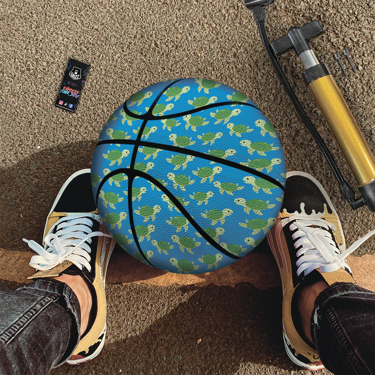 Turtle Cartoon Print Pattern Basketball - Image 3