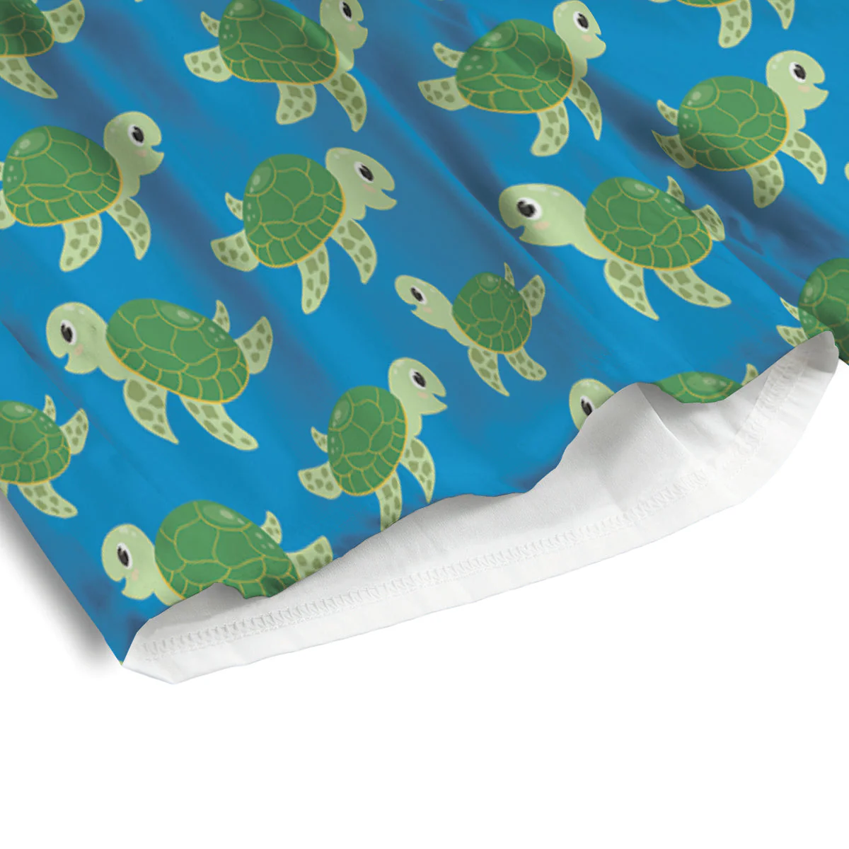 Turtle Cartoon Print Pattern Men's Athletic Shorts - Image 4