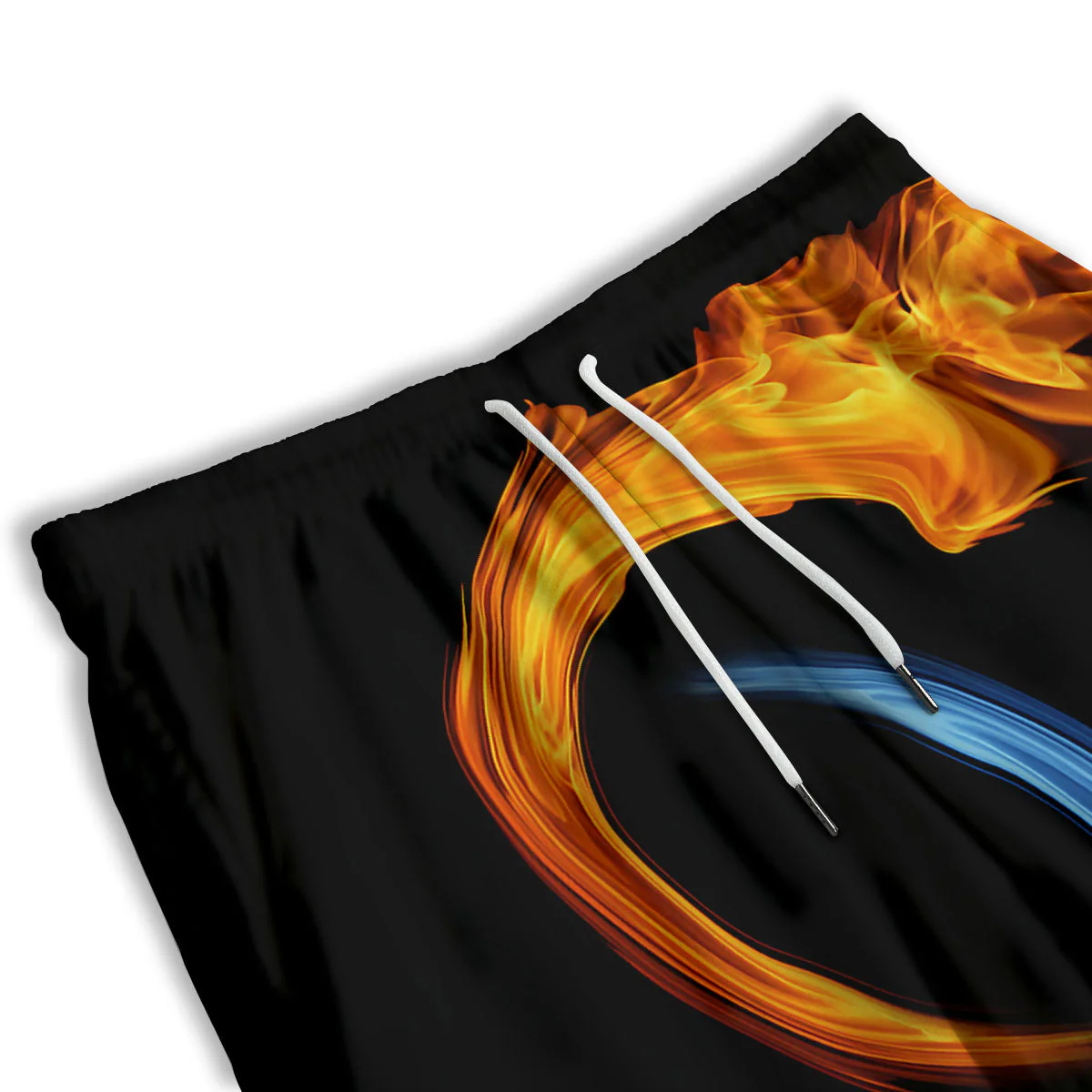 Twin Flame Blue And Red Print Men's Athletic Shorts - Image 3