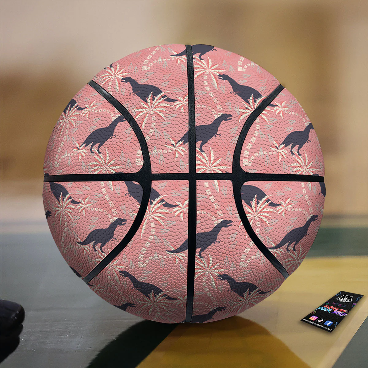 Tyrannosaurus Fossil Print Pattern Basketball