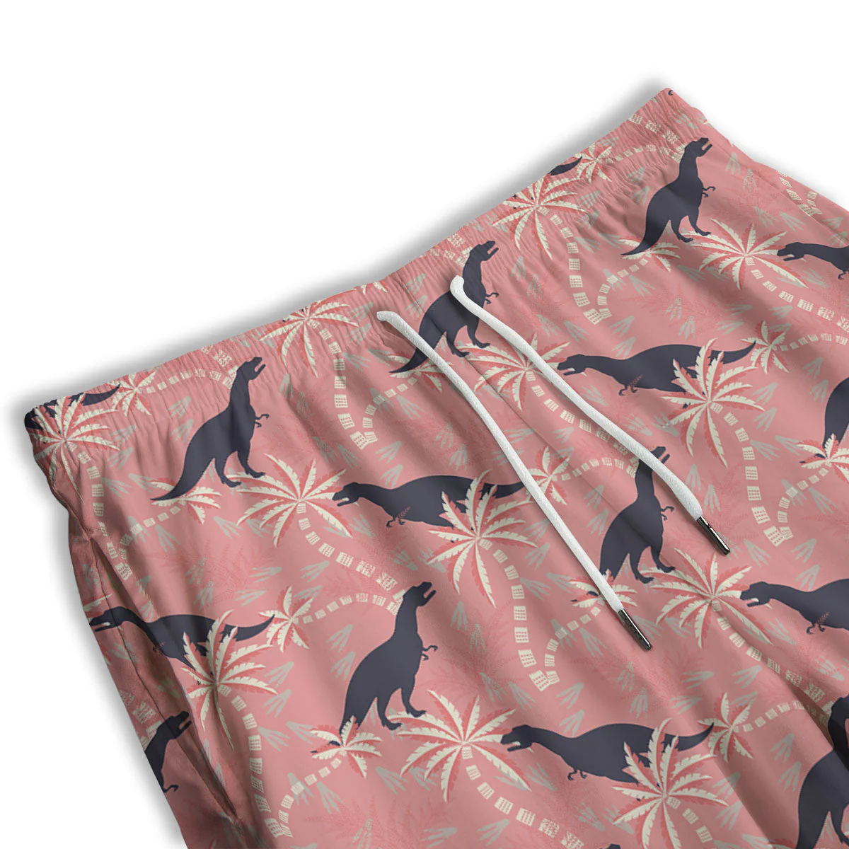 Tyrannosaurus Fossil Print Pattern Men's Athletic Shorts - Image 3