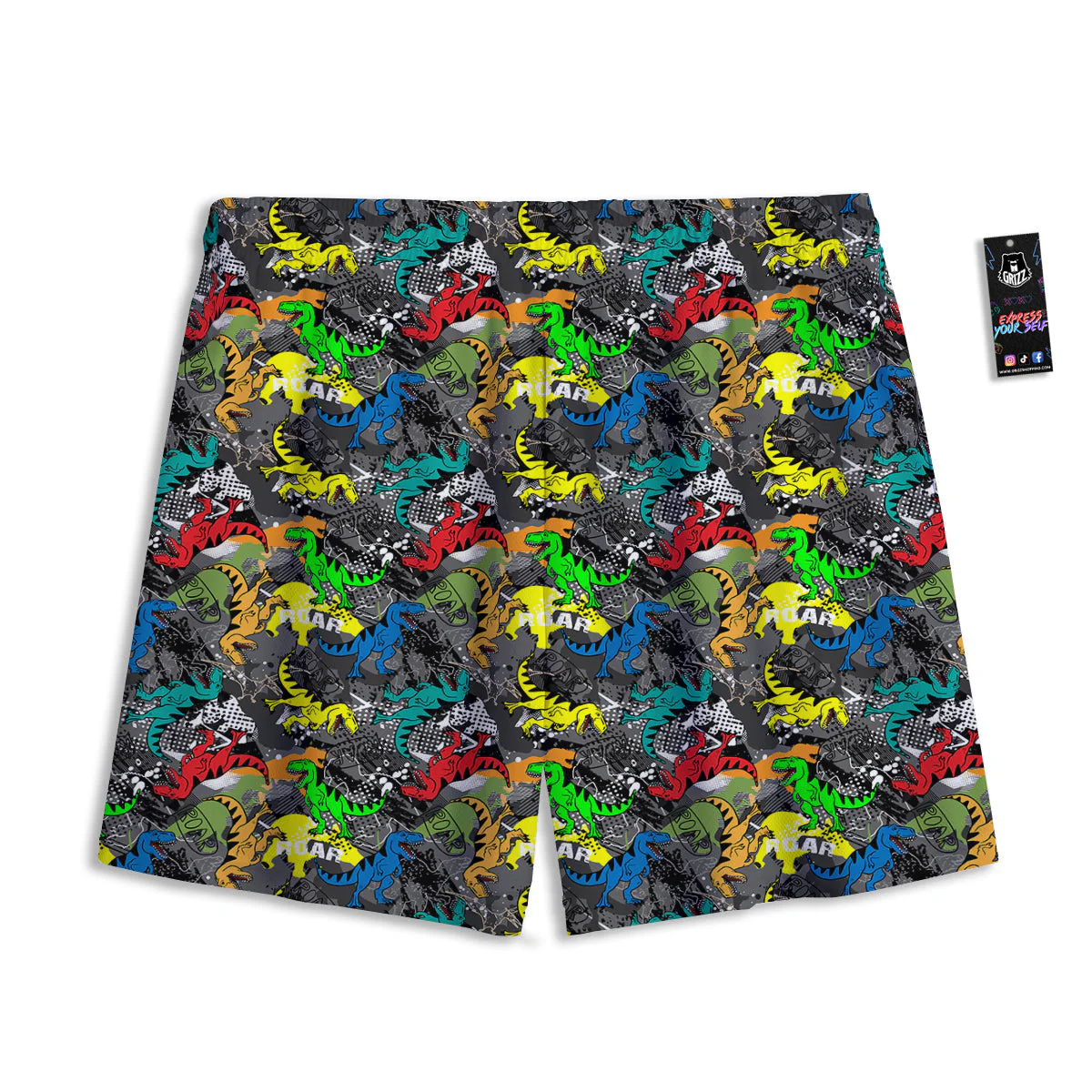 Tyrannosaurus Rex Colorful Print Mesh Shorts - Image 2