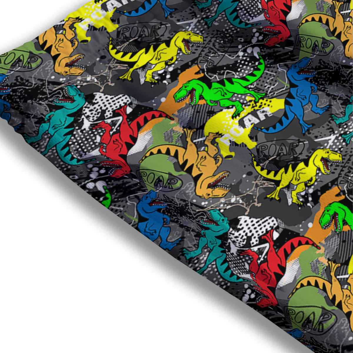 Tyrannosaurus Rex Colorful Print Mesh Shorts - Image 3