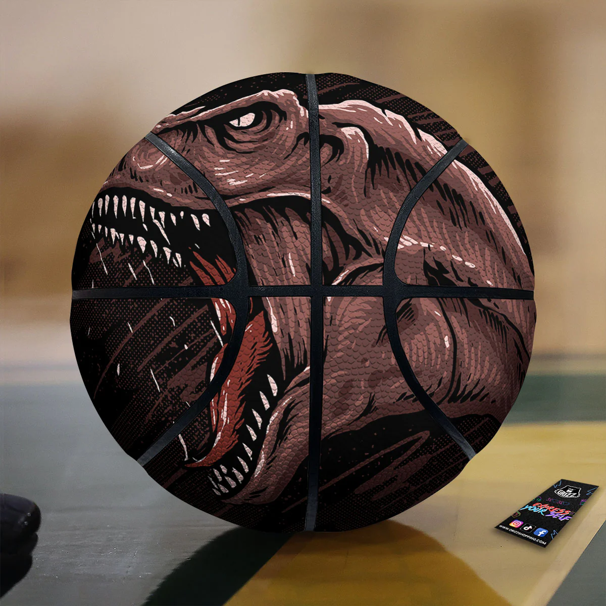 Tyrannosaurus Rex Head Print Basketball