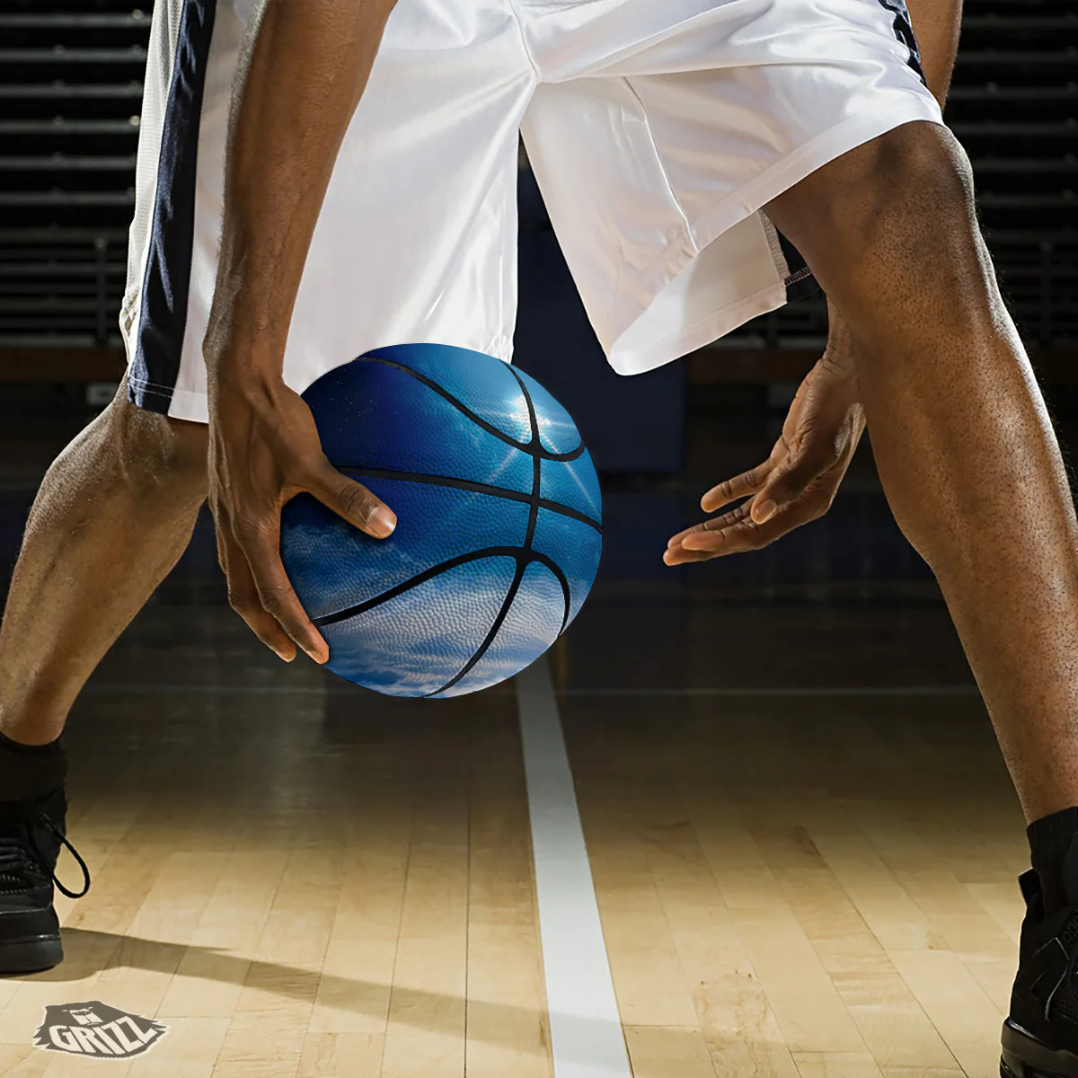UFO On Planet Earth Print Basketball - Image 3