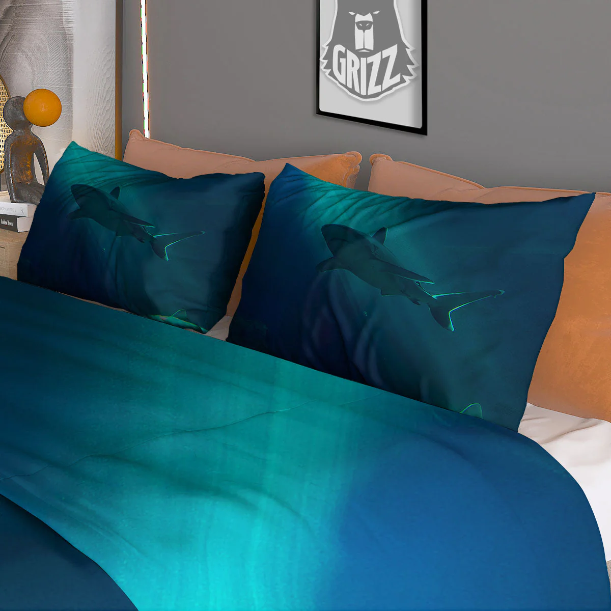 Underwear Shark Print Duvet Cover Bedding Set - Image 3