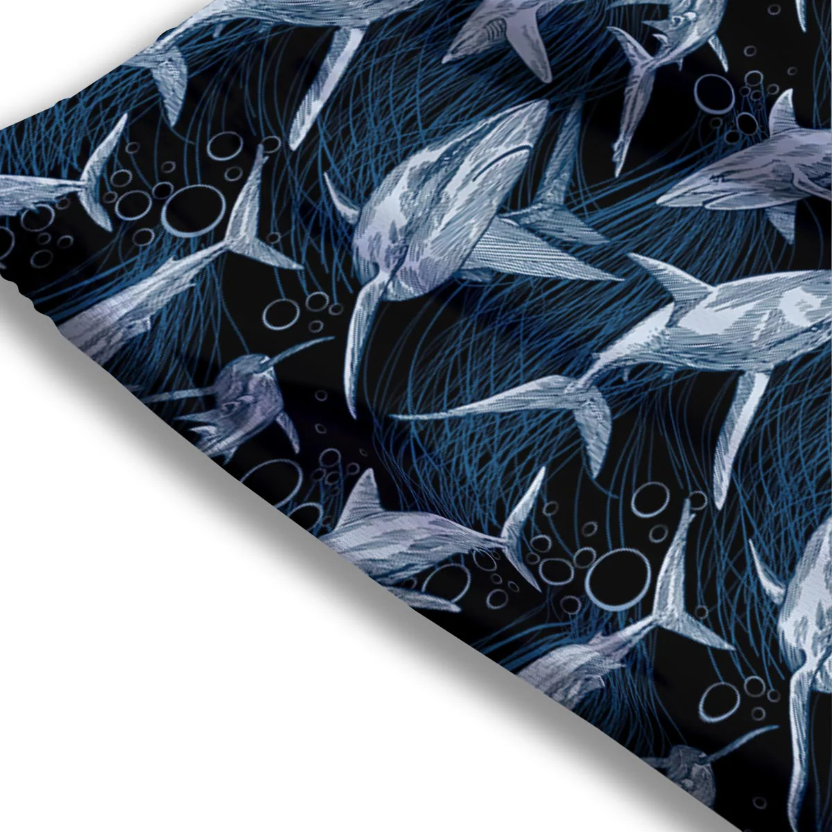 Underwear Shark Print Pattern Mesh Shorts - Image 3
