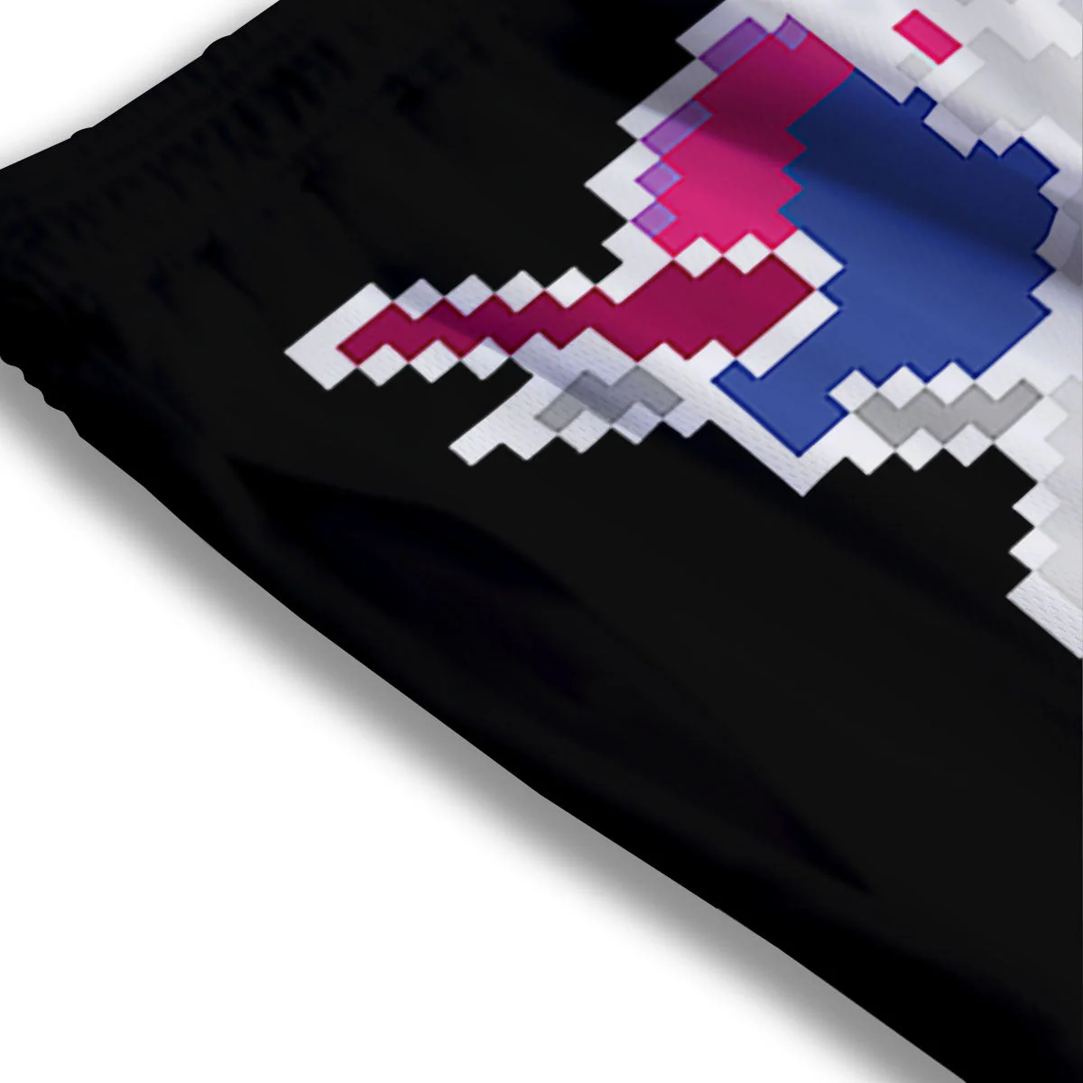 Unicorn 8-Bit Pixel Print Mesh Shorts - Image 3