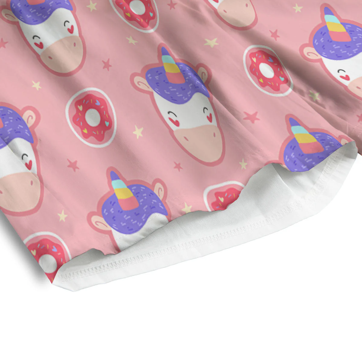 Unicorn Donut Pink Girly Print Pattern Men's Athletic Shorts - Image 4