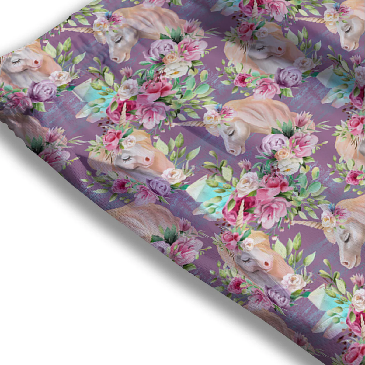 Unicorn Magic Floral Print Pattern Mesh Shorts - Image 3