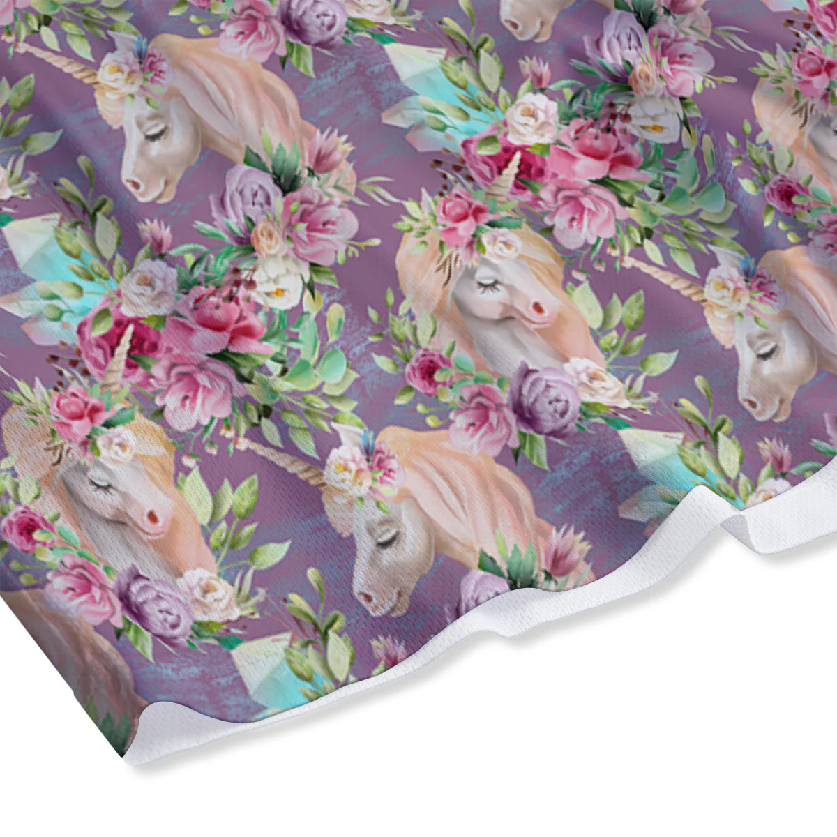 Unicorn Magic Floral Print Pattern Mesh Shorts - Image 4