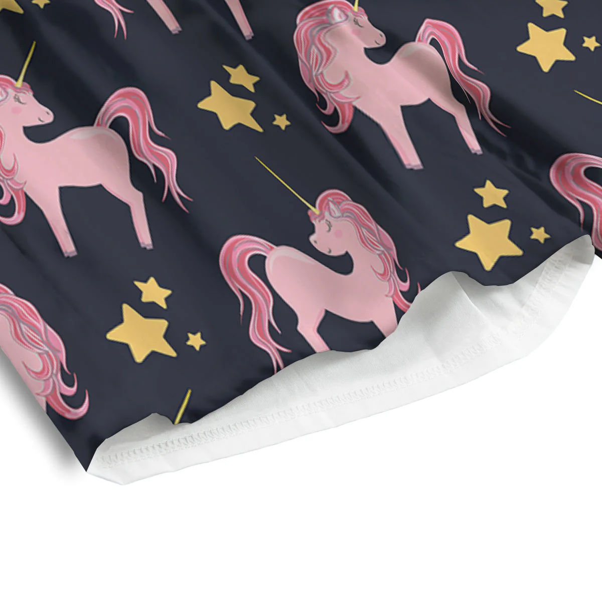 Unicorn Night Star Print Pattern Men's Athletic Shorts - Image 4