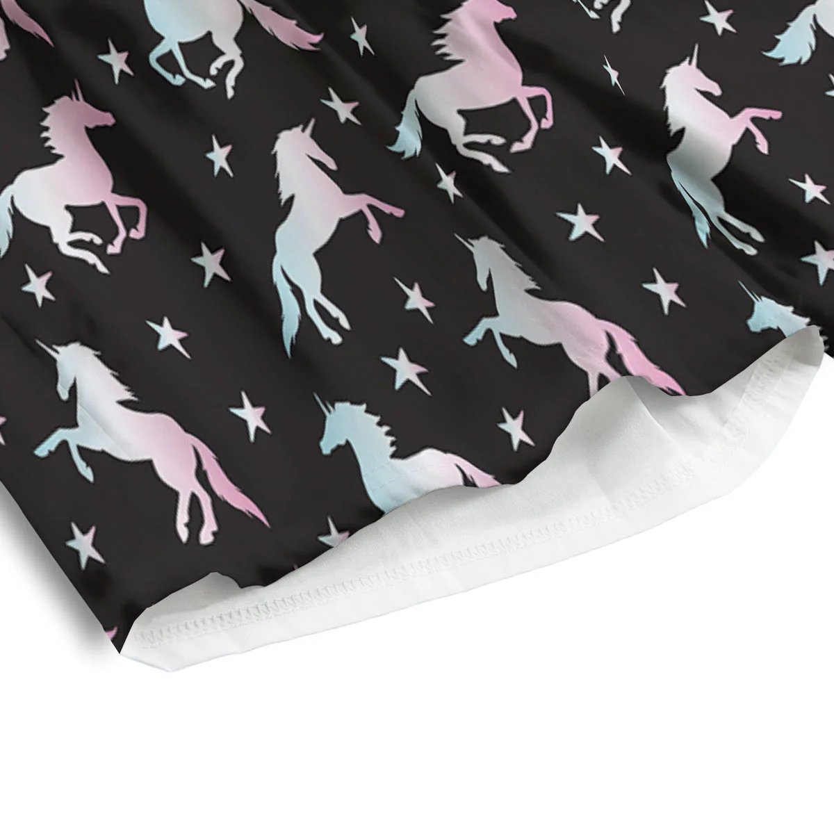 Unicorn Night Winged Print Pattern Men's Athletic Shorts - Image 4