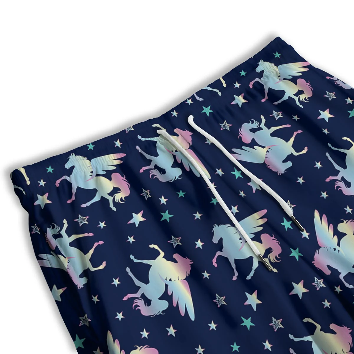 Unicorn Star Fairy Print Pattern Men's Athletic Shorts - Image 3