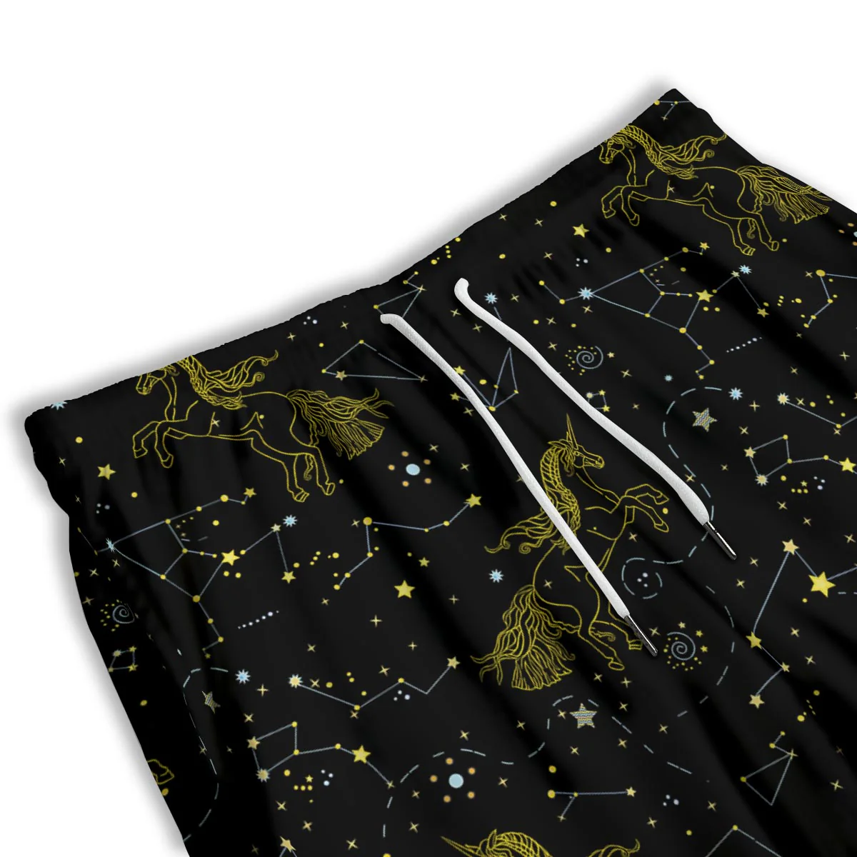 Unicorn Star Space Print Pattern Men's Athletic Shorts - Image 3