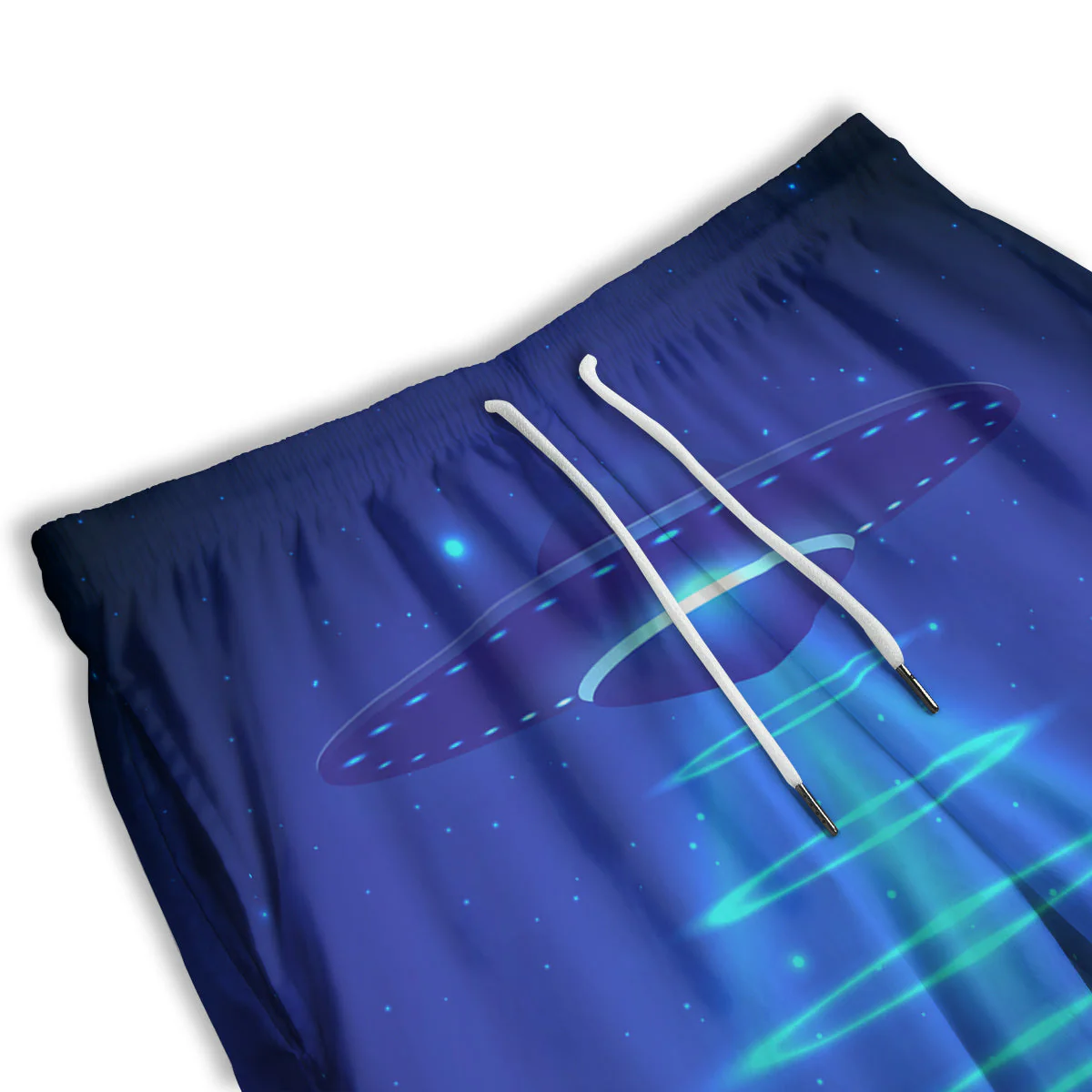 Unidentified Flying Object Blue Print Men's Athletic Shorts - Image 3