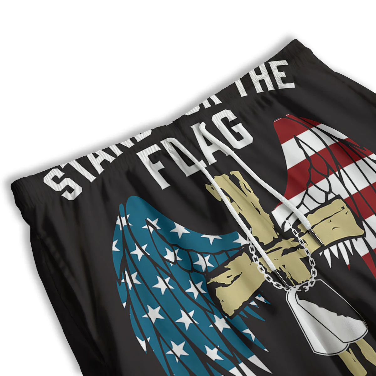 United We Stand American Flag Print Men's Athletic Shorts - Image 3