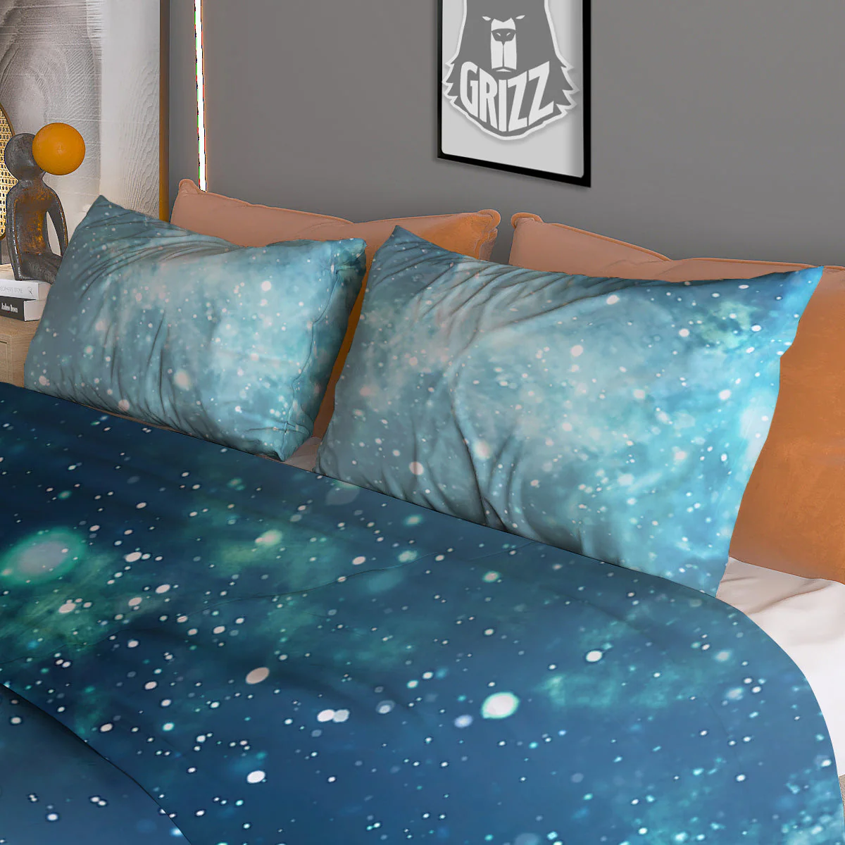 Universe Galaxy Space Blue Sky Print Duvet Cover Bedding Set - Image 3