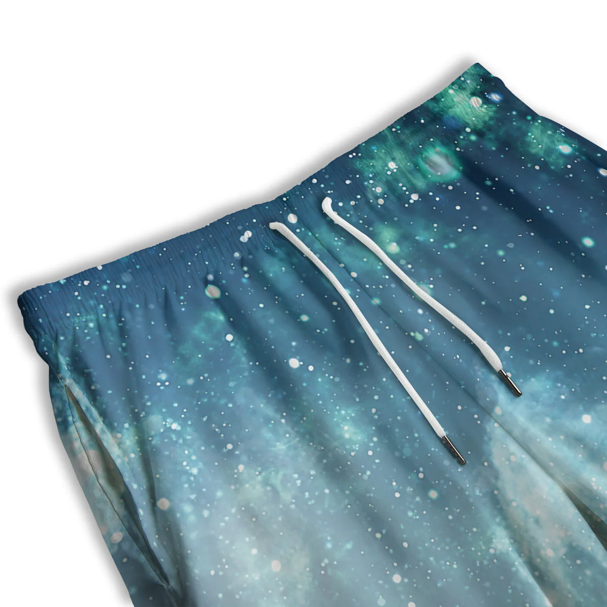 Universe Galaxy Space Blue Sky Print Men's Athletic Shorts - Image 3