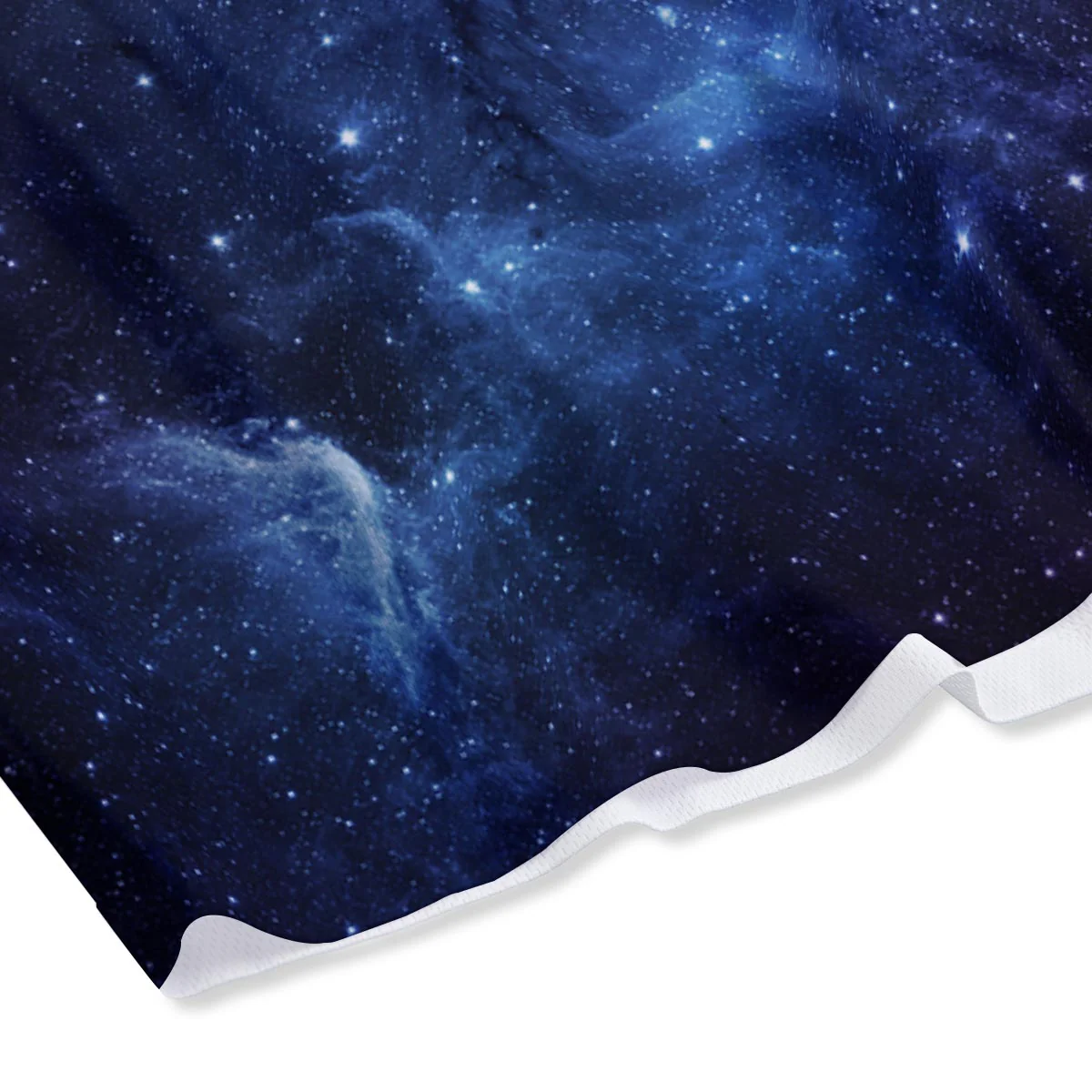 Universe Galaxy Space Teal Orange Print Mesh Shorts - Image 4