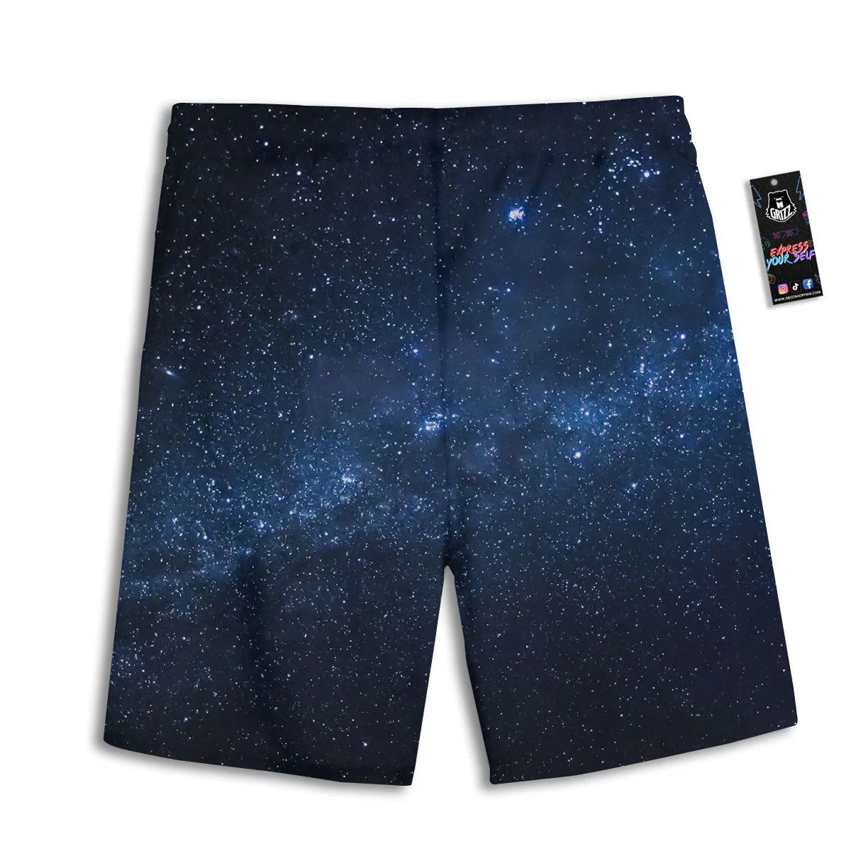 Universe Milky Way Print Men's Athletic Shorts - Image 2