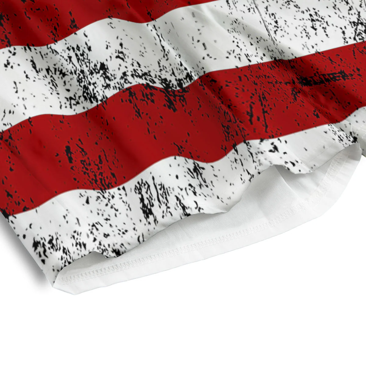 USA Flag Grunge Print Men's Athletic Shorts - Image 4