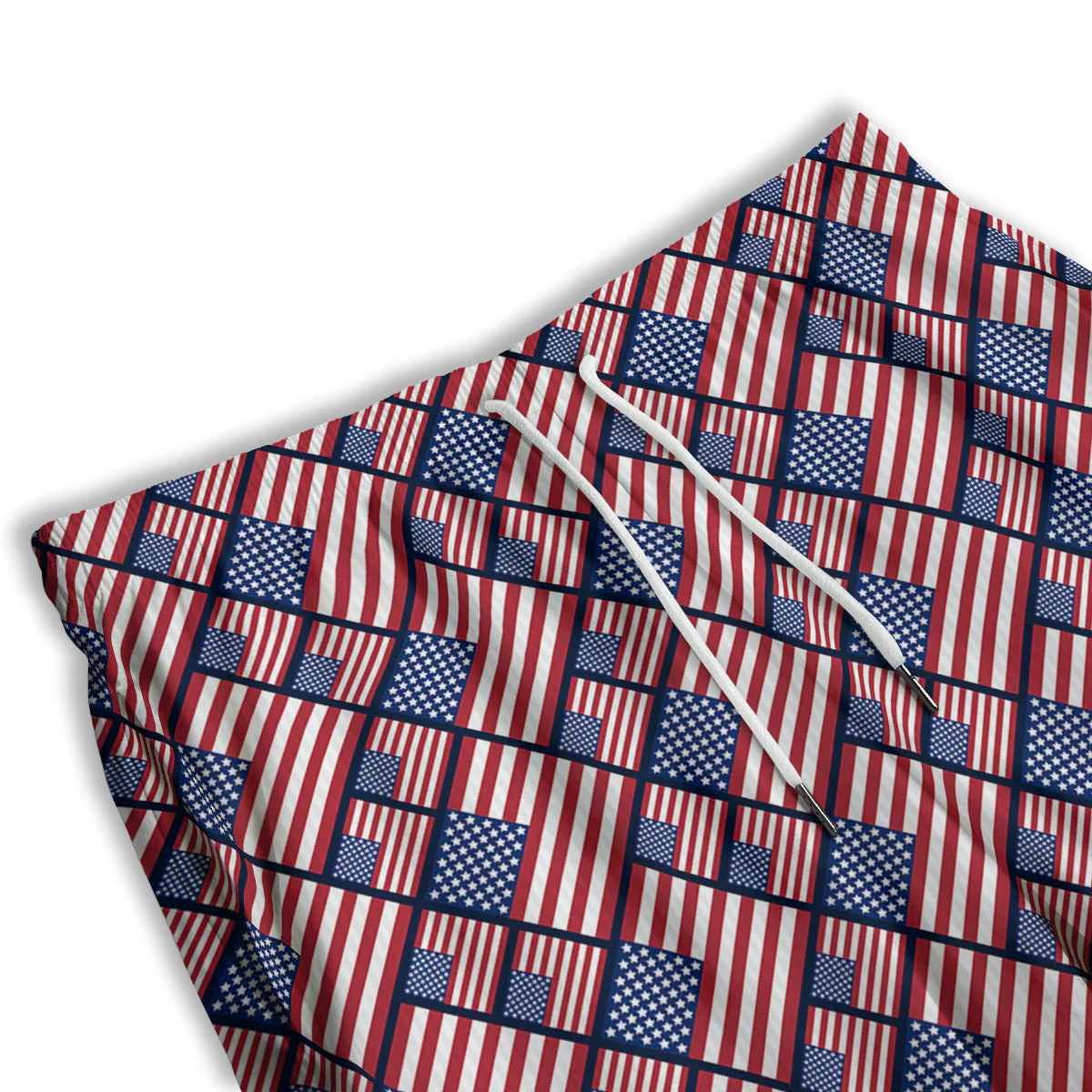 USA Flag Independence Day Print Pattern Men's Athletic Shorts - Image 3