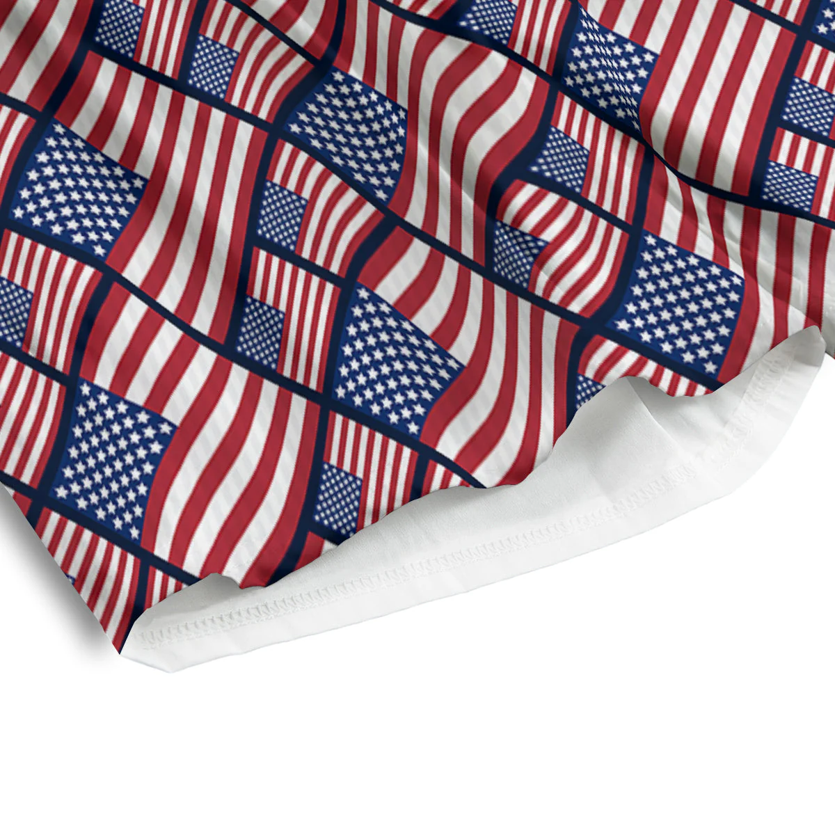 USA Flag Independence Day Print Pattern Men's Athletic Shorts - Image 4