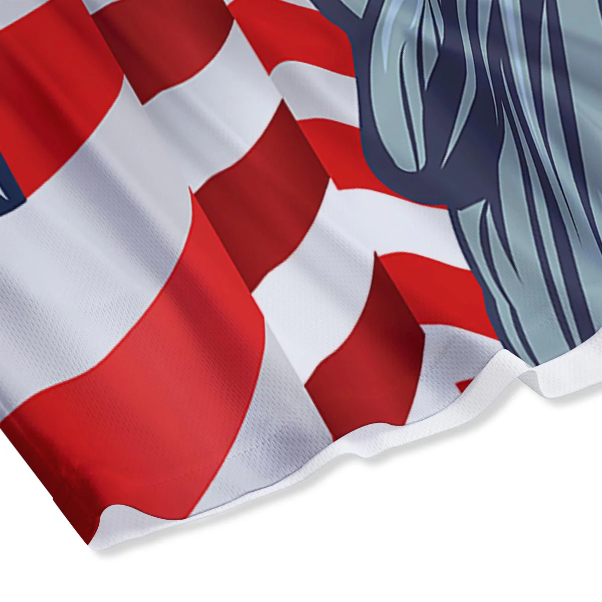USA Flag Statue of Liberty Print Mesh Shorts - Image 4