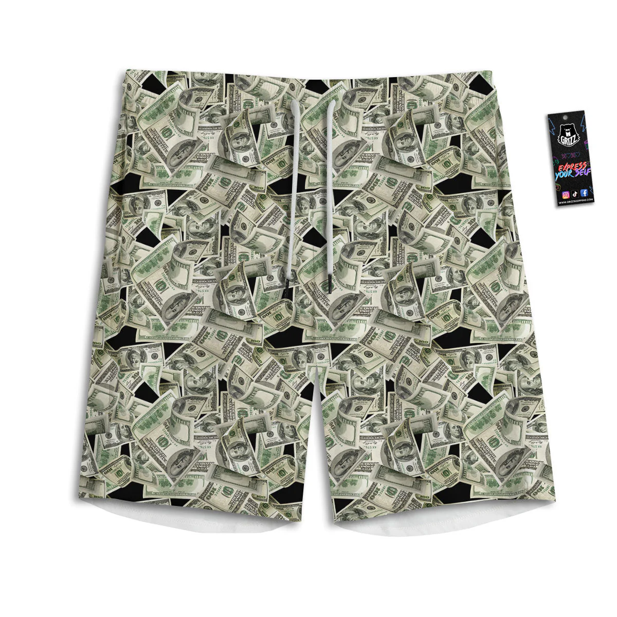 USD Flying Print Men's Athletic Shorts
