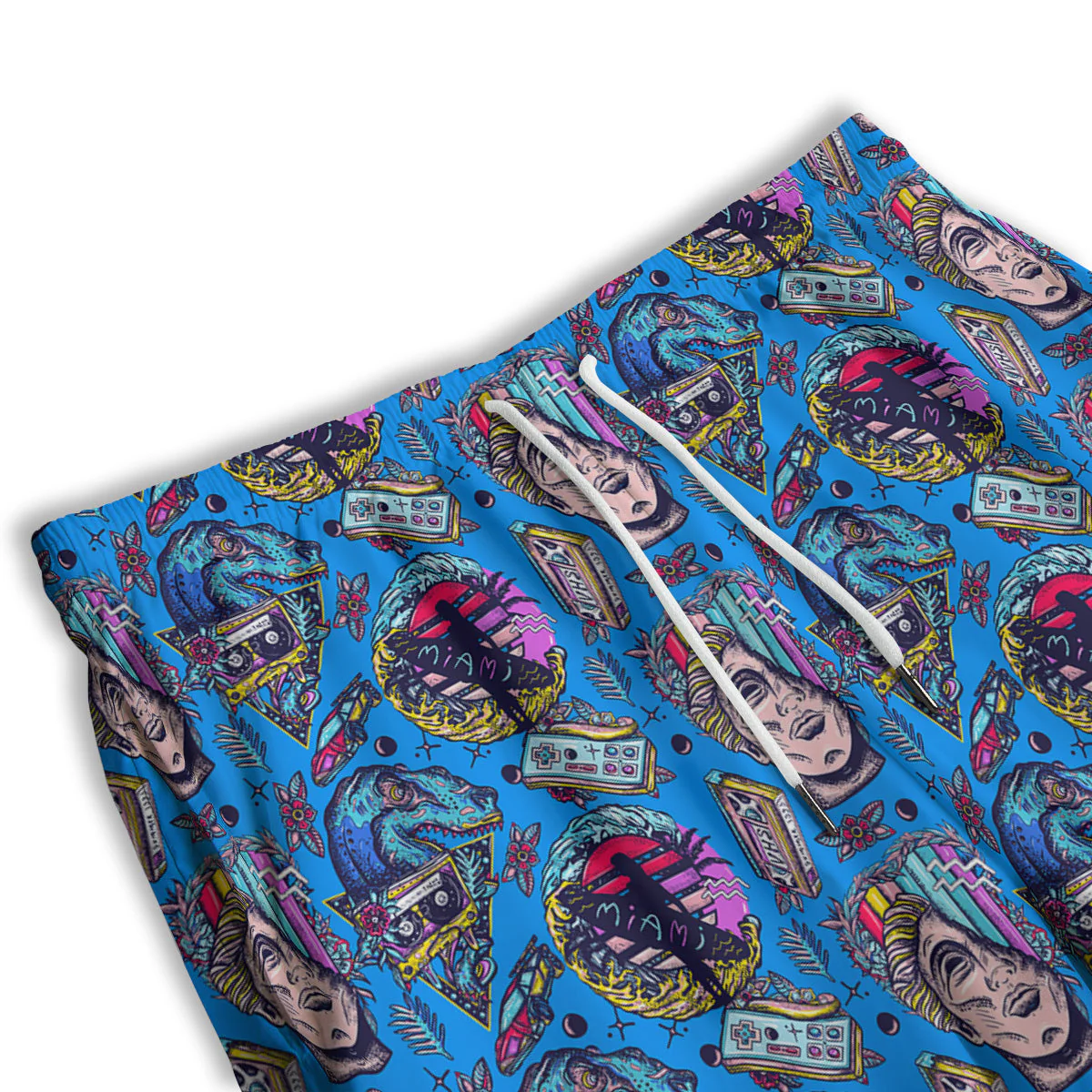 Vaporwave Art Cyberpunk Print Pattern Men's Athletic Shorts - Image 3