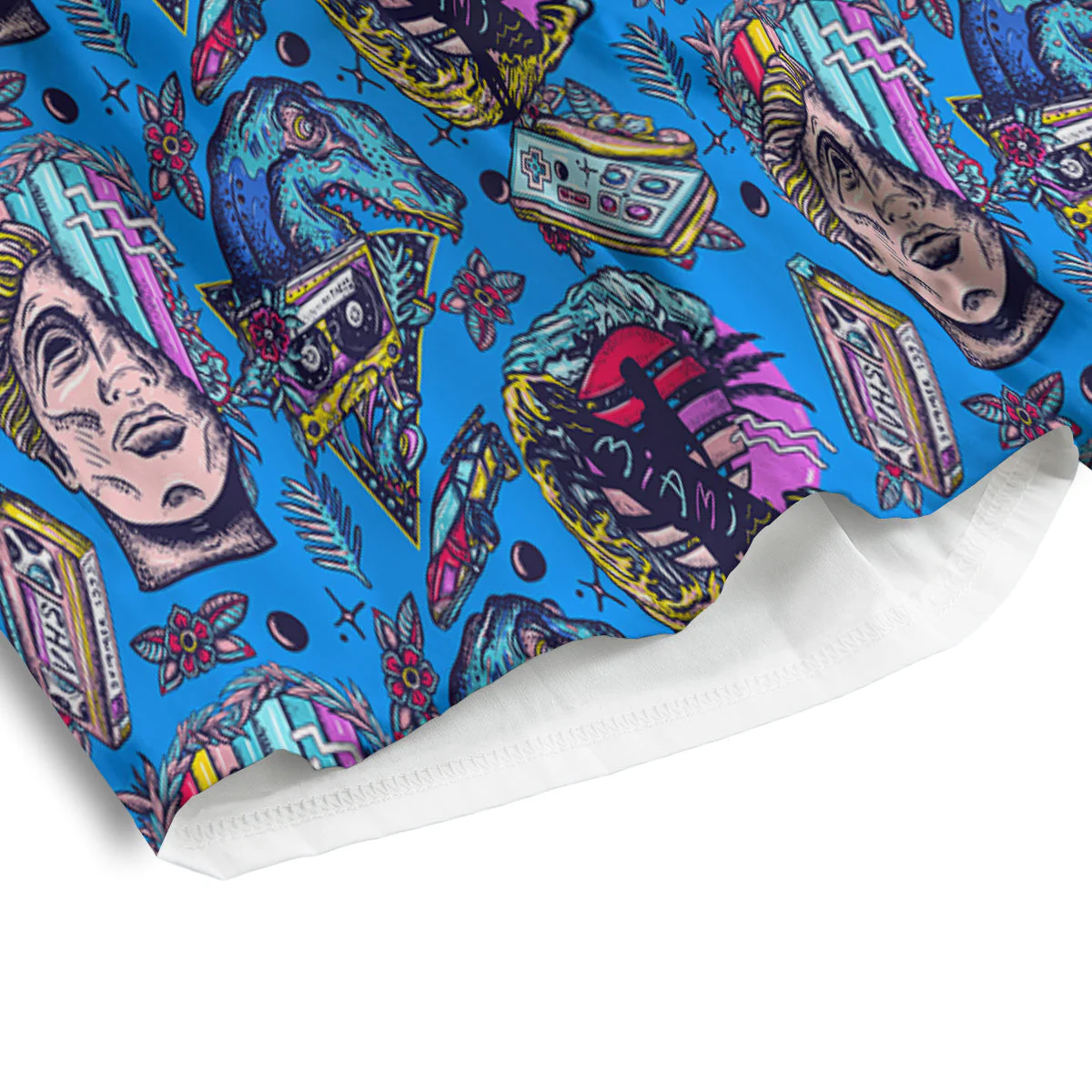 Vaporwave Art Cyberpunk Print Pattern Men's Athletic Shorts - Image 4