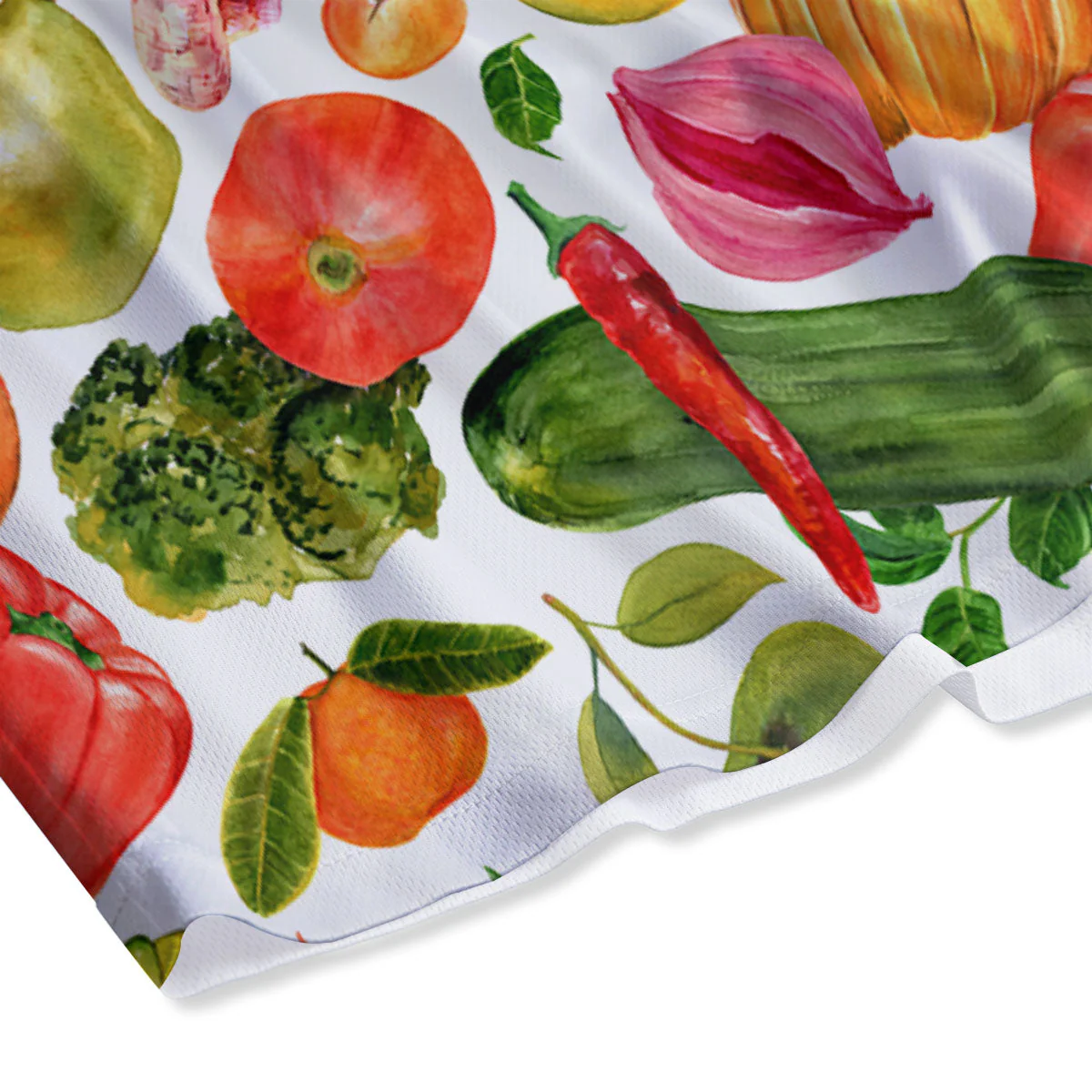 Vegetables And Vegan Fruits Print Pattern Mesh Shorts - Image 4