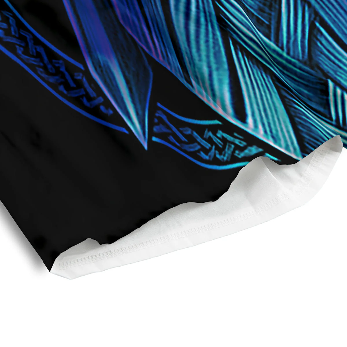 Viking Norse God Odin Blue Print Men's Athletic Shorts - Image 4