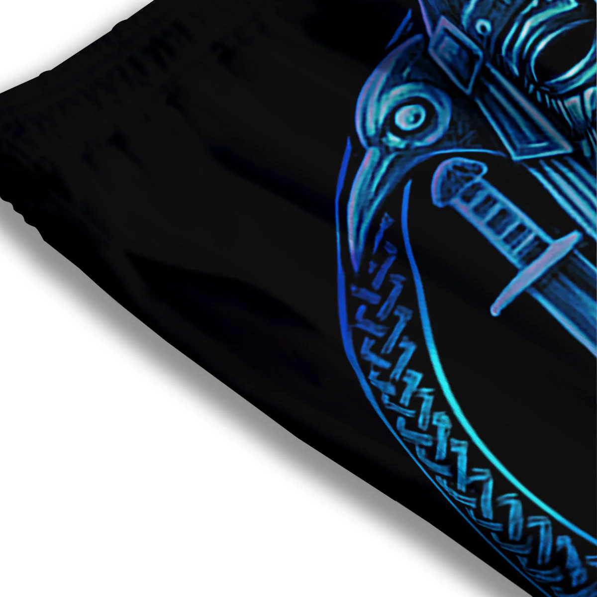 Viking Norse God Odin Blue Print Mesh Shorts - Image 3